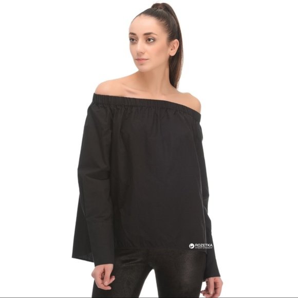 Zara Tops - Zara Off Shoulder Black Blouse Medium